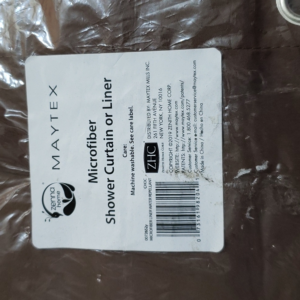 New Brown Microfiber Shower Curtain/Liner